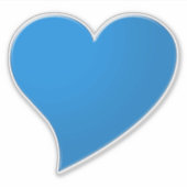 Niedliches blaues Großherz Aufkleber (Vorderseite)