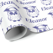 Niedliches Blaues Großschalenmuster Geschenkpapier (Rolleneckpunkt)