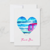 Niedliches blaues Herz Mitteilungskarte (Vorderseite)