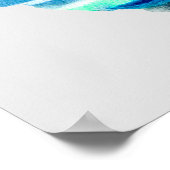 Niedliches blaues Herz Poster (Ecke)