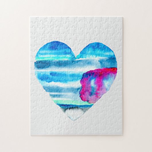 Niedliches blaues Herz Puzzle (Vertikal)