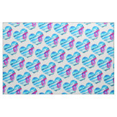 Niedliches blaues Herz Stoff (Fat Quarter (45,7 x 55,9 cm))