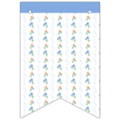 Niedliches Blaues Kaninchen 1 1 Erster Geburtstag Wimpelkette (Zweite Fahne)