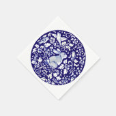 Niedliches Blaues Kaninchen Sitzplatz Bunny Dham D Serviette (Ecke)