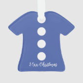 Niedliches blaues Kleid Ornament (Rückseite)