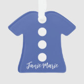 Niedliches blaues Kleid Ornament (Vorderseite)