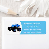 Niedliches blaues Monster-LKW-Cartoon (Insitu)