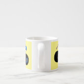 Niedliches blaues Monster-LKW-Cartoon Espressotasse (Rückseite)