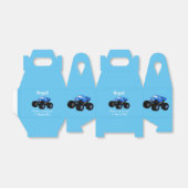 Niedliches blaues Monster-LKW-Cartoon Geschenkschachtel (Ungefaltet)