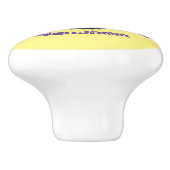 Niedliches blaues Monster-LKW-Cartoon Keramikknauf (Seitenansicht)