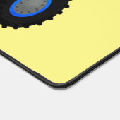 Niedliches blaues Monster-LKW-Cartoon Schreibtischunterlage (Ecke)