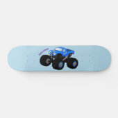 Niedliches blaues Monster-LKW-Cartoon Skateboard (Horizontal)