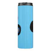 Niedliches blaues Monster-LKW-Cartoon Thermosbecher (Rückseite)