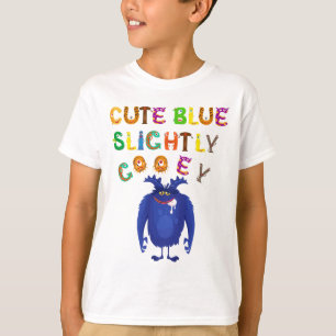 Niedliches blaues Monster T-Shirt