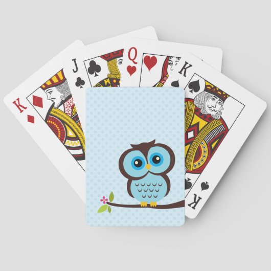 Niedliches Blaues Ohr Spielkarten (Rückseite)