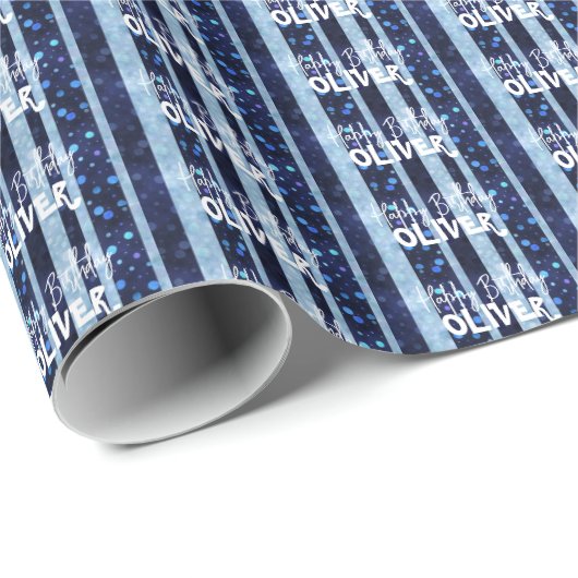 Niedliches blaues Packpapier (Rolleneckpunkt)
