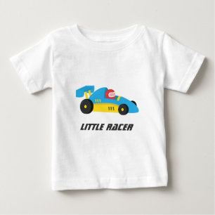 Niedliches blaues Rennauto für den kleinen Rennfah Baby T-shirt