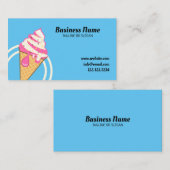 Niedliches blaues & rosa Kronensprinkles Ice Visitenkarte (Vorne/Hinten)