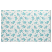Niedliches blaues Schafgewebe Stoff (Fat Quarter (45,7 x 55,9 cm))