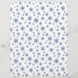 Niedliches blaues Snowflake-Muster-Scrapbook