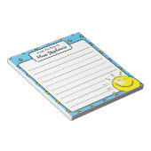 Niedliches blaues Sonnenlicht Lächeln Gesicht von Notizblock (angewinkelt)