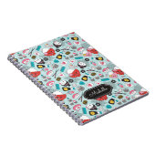 Niedliches blaues Sushi-Muster Notizblock (Rechte Seite)