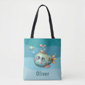 Niedliches Blaues U-Boot Tasche (Vorderseite)