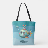 Niedliches Blaues U-Boot Tasche (Rückseite)