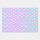 Niedliches blaues und Lila geometrisches Dreiecksm Geschenkpapier Set (Vorderseite)