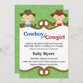 Niedliches Blaues und Rotes Land - Einladung (Vorne/Hinten)