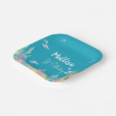 Niedliches Blaues Unterseepapier Teller (Gewinkelt)