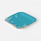 Niedliches Blaues Unterseepapier Teller (Gewinkelt)