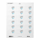 Niedliches blaues Vogel Sprichwort Oh Boy Blindend Adressaufkleber (Vorne)