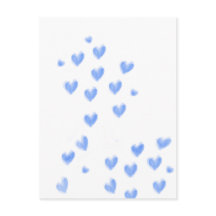 Niedliches blaues Wasserfarbenherz