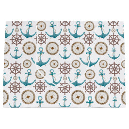 Niedliches blaues Wasserfarbenmuster Große Geschenktüte