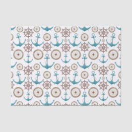 Niedliches blaues Wasserfarbenmuster Seidenpapier