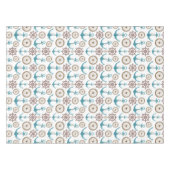 Niedliches blaues Wasserfarbenmuster Tischdecke (Vorderseite (Horizontal))