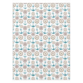 Niedliches blaues Wasserfarbenmuster Tischdecke (Vorderseite)