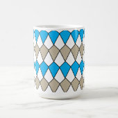 Niedliches blaugraues Diamantmuster Kaffeetasse (Mittel)