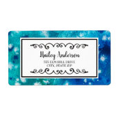 Niedliches blaugrünes weißes Versandschild (Vorne)