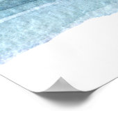 Niedliches Blauwal-Aquarellbild Poster (Ecke)