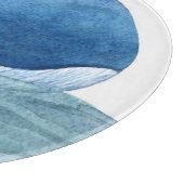 Niedliches Blauwal-Aquarellbild Schneidebrett (Ecke)