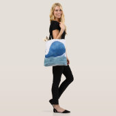Niedliches Blauwal-Aquarellbild Tasche (Am Model)