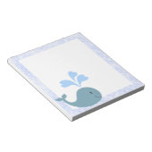 Niedliches Blauwal-Design Notizblock (angewinkelt)