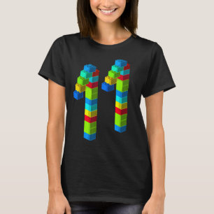 Niedliches Block-Gebäude 11. Geburtstagsgeschenk 1 T-Shirt