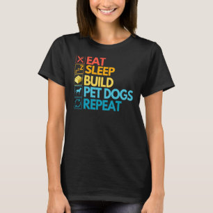 Niedliches Blockhunde für Master Builder Hunde Vin T-Shirt