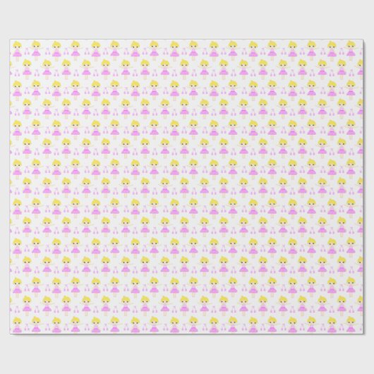 Niedliches blondes Ballerina Wrapping Paper Geschenkpapier (Flach)