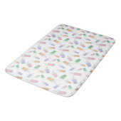 Niedliches Blubble Tee Muster Pastellfarben Soft C Badematte (Schrägansicht)