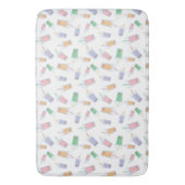 Niedliches Blubble Tee Muster Pastellfarben Soft C Badematte (Vorderseite Vertikal)