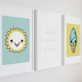 niedliches Blue-Baby-Zitat-Kinderzimmer-Poster Poster